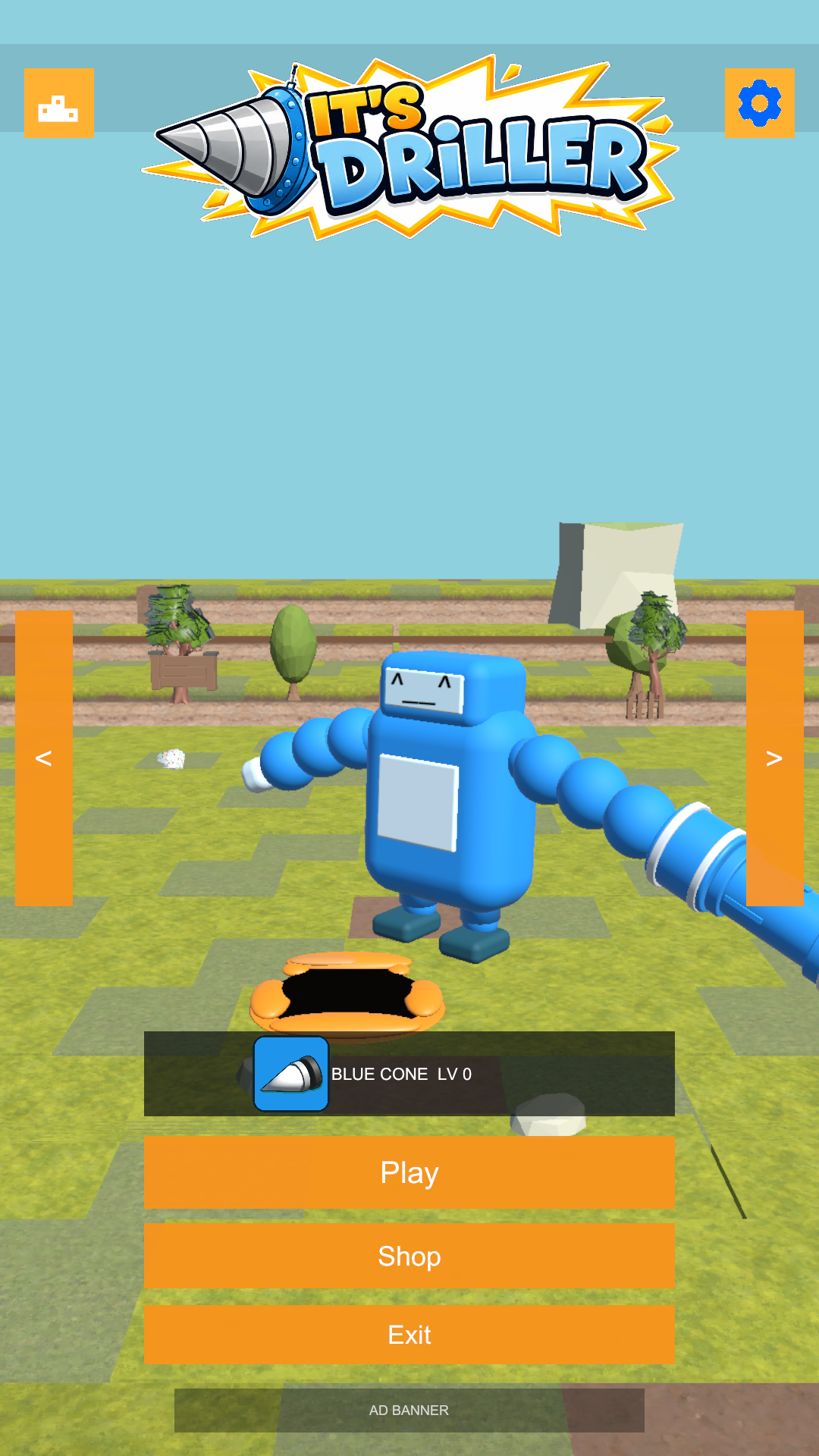 It's Driller Main screen in the Grassland world